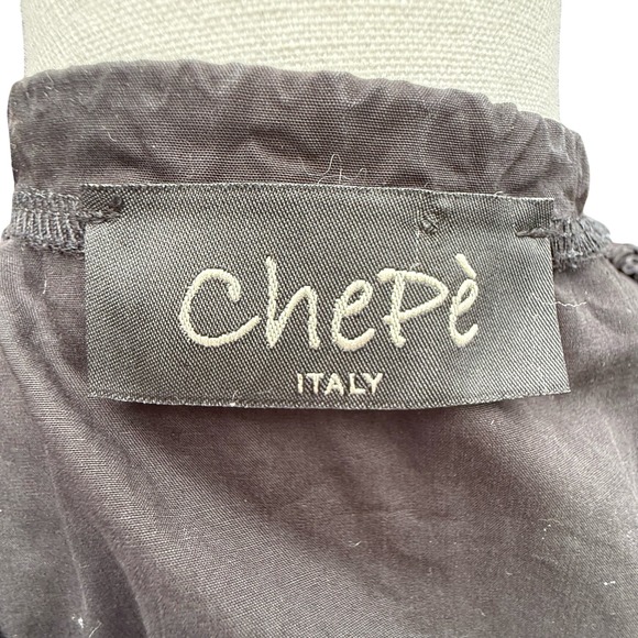 Chepe Made in Italy Black Cotton Sleeveless Dress Minimalist Casual Medium - Picture 7 of 9